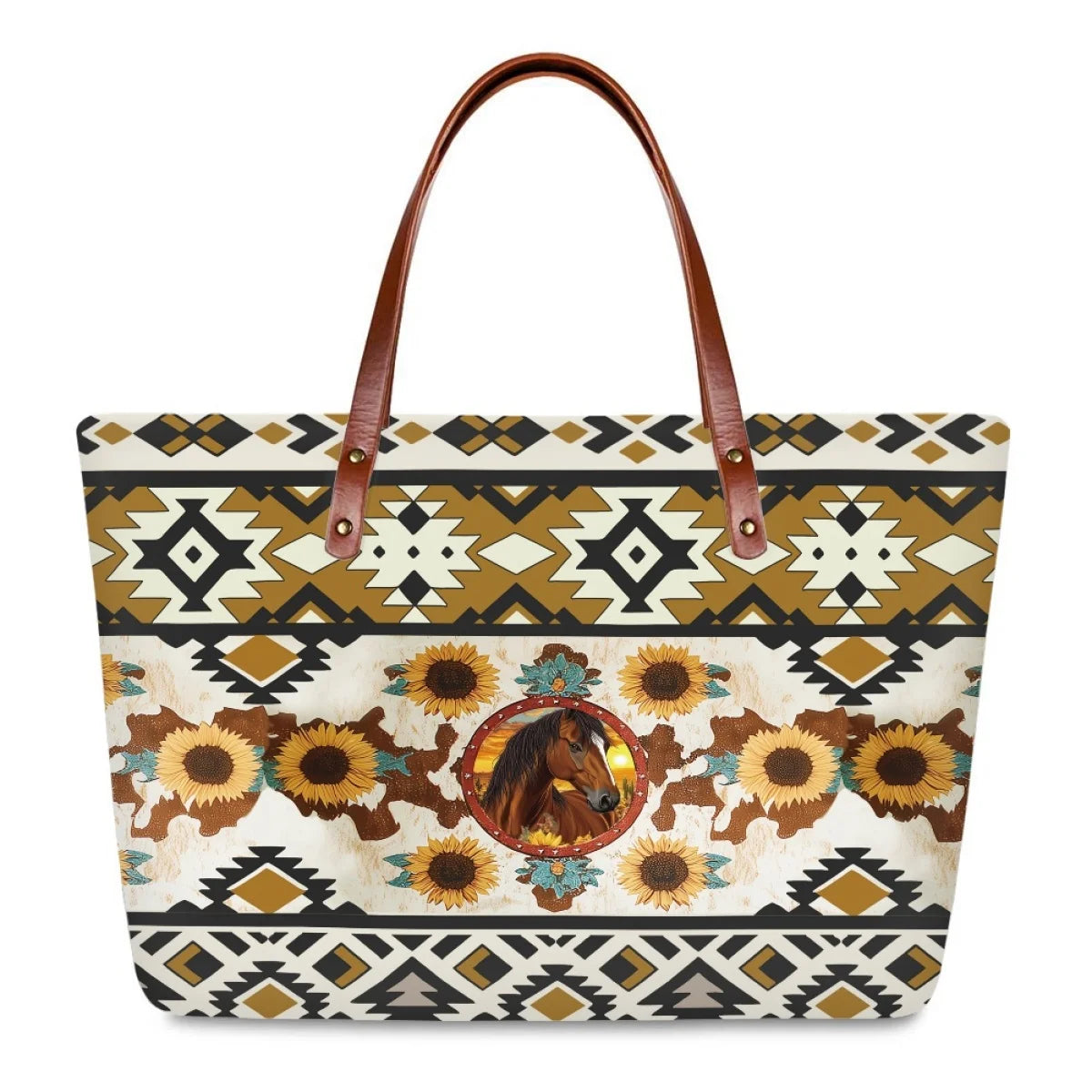 Noisydesigns New Women Handbag Lady Shooping Shoulder Bags Sac Bandoulière Torebka Guess Damska Luxury Horse Ehnic plaid Syle