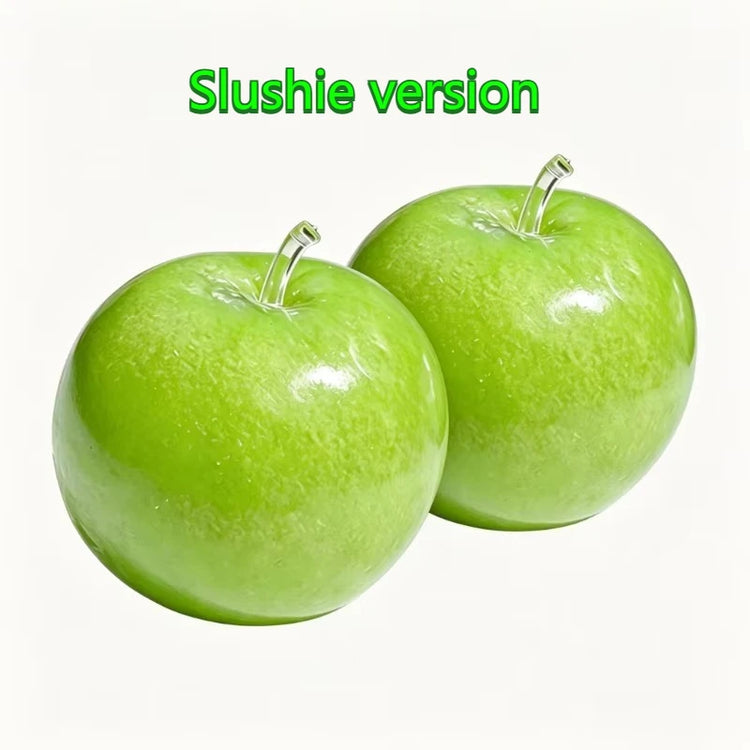 Green Apple Slushie Squishy Fidget Toy Crunchy Moldable Non-Bounce Sensory Stress Reliever Medium Grip Strength Slow Rising Gift