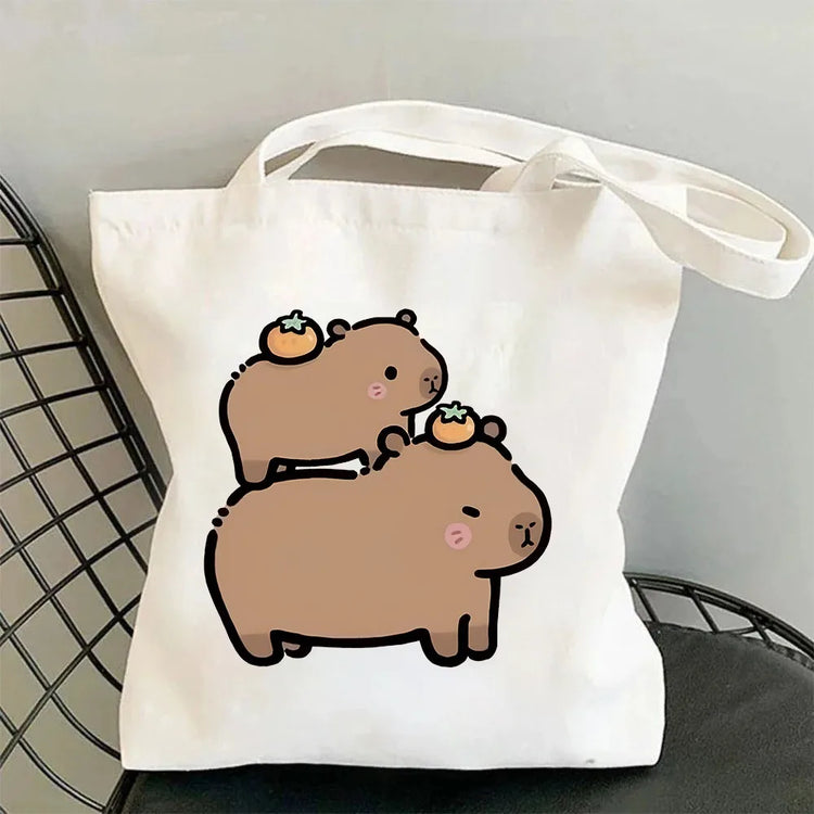 Capybara imprimé sacs à bandoulière étudiant sac à main femmes grande capacité Shopper sac Harajuku Shopping pochette de