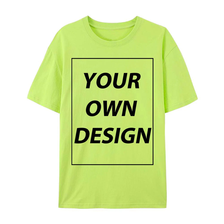 Personalized Custom Print Summer Y2K Team T-Shirt Cotton Casual Loose Short Sleeve Basics Fashion Tee Work Breathable Streetwear