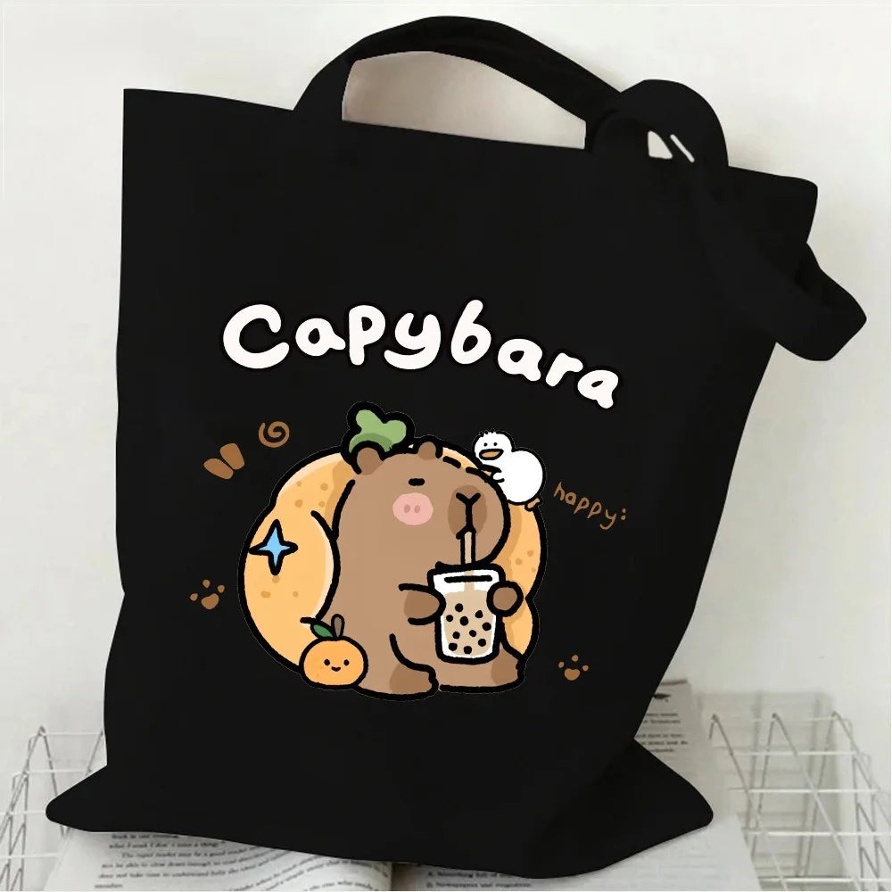Capybara imprimé sacs à bandoulière étudiant sac à main femmes grande capacité Shopper sac Harajuku Shopping pochette de