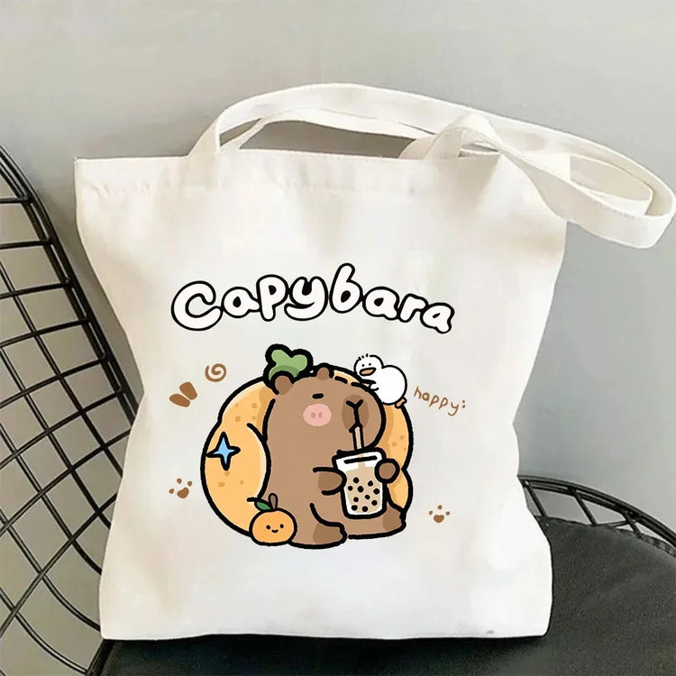 Capybara imprimé sacs à bandoulière étudiant sac à main femmes grande capacité Shopper sac Harajuku Shopping pochette de