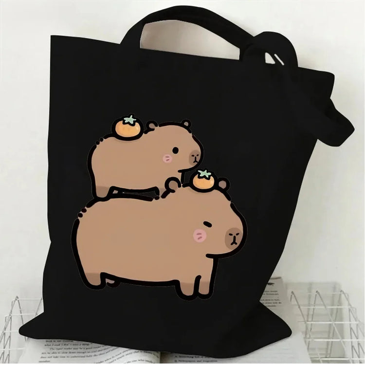 Capybara imprimé sacs à bandoulière étudiant sac à main femmes grande capacité Shopper sac Harajuku Shopping pochette de