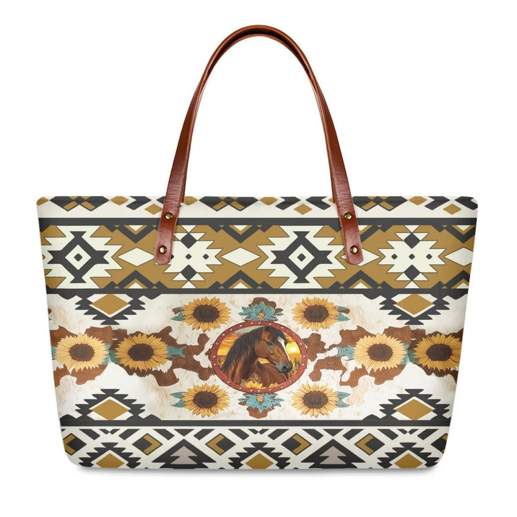Noisydesigns New Women Handbag Lady Shooping Shoulder Bags Sac Bandoulière Torebka Guess Damska Luxury Horse Ehnic plaid Syle