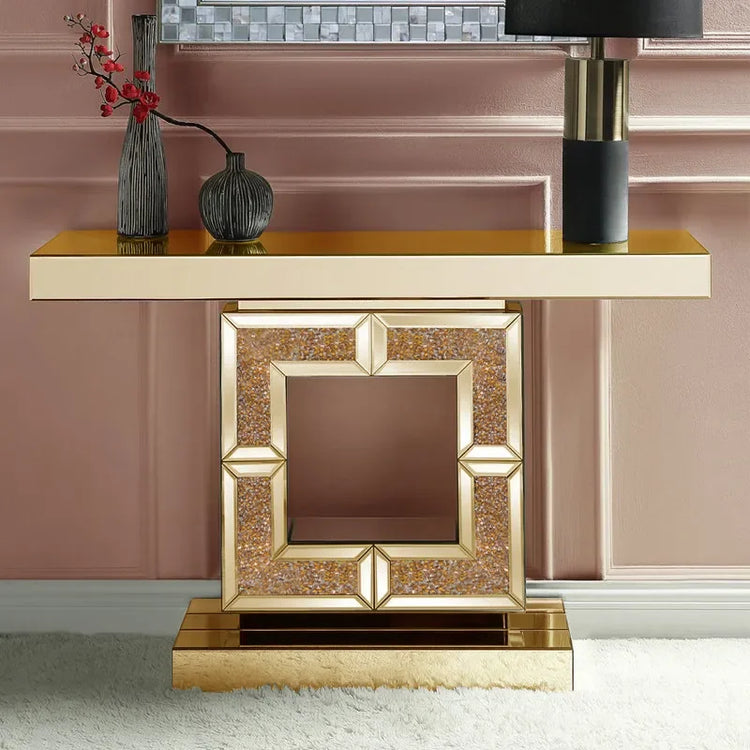 9344 European-style entryway table, light luxury, modern living room screen storage rack, wall-mounted mirror entryway table