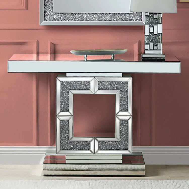 9344 European-style entryway table, light luxury, modern living room screen storage rack, wall-mounted mirror entryway table