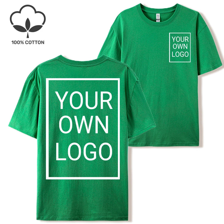 Double Sided Customized LOGO Picture Women T-Shirt Summer Y2K Loose Short Sleeves Comfortable T Shirts Crewneck DIY Tee Tops