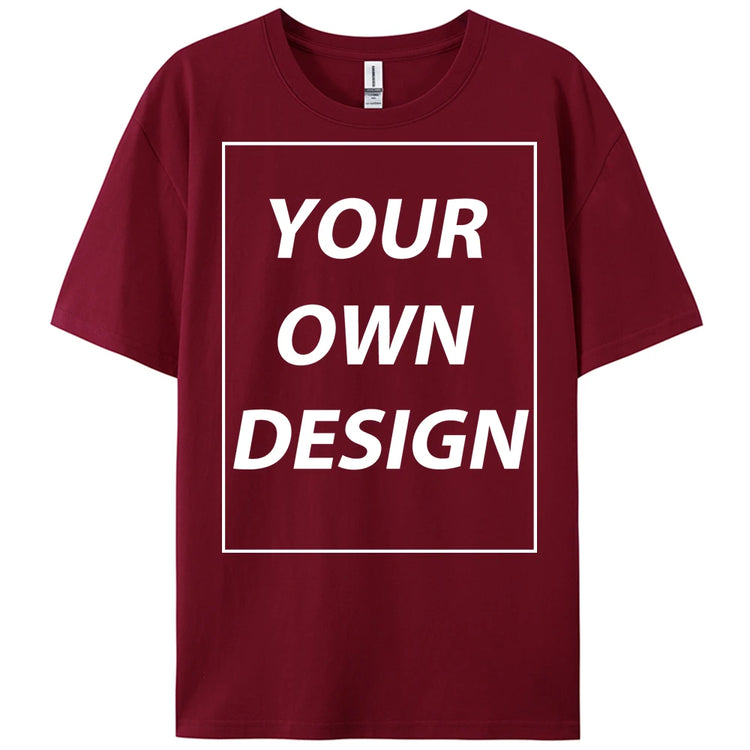 Personalized Custom Print Summer Y2K Team T-Shirt Cotton Casual Loose Short Sleeve Basics Fashion Tee Work Breathable Streetwear