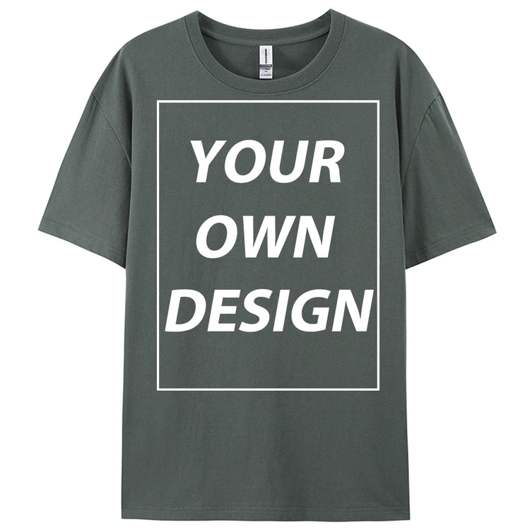 Personalized Custom Print Summer Y2K Team T-Shirt Cotton Casual Loose Short Sleeve Basics Fashion Tee Work Breathable Streetwear