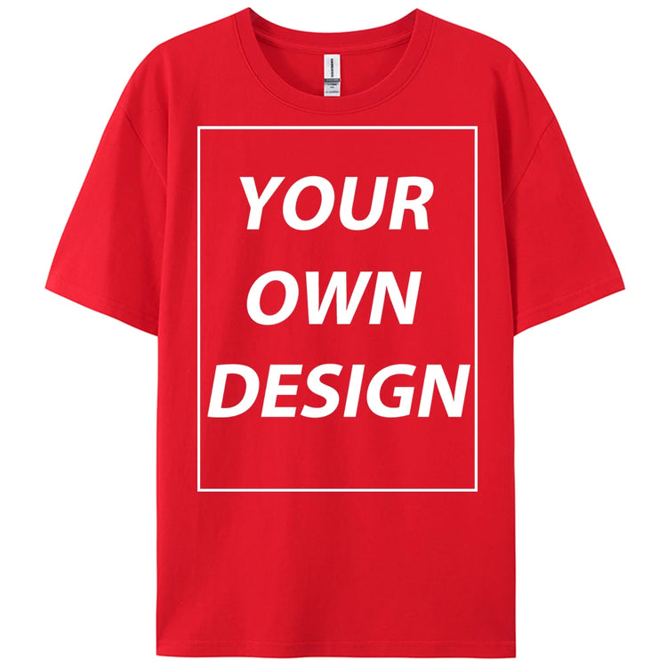 Personalized Custom Print Summer Y2K Team T-Shirt Cotton Casual Loose Short Sleeve Basics Fashion Tee Work Breathable Streetwear