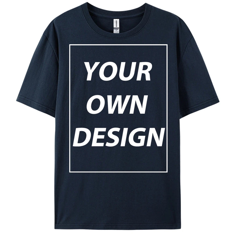 Personalized Custom Print Summer Y2K Team T-Shirt Cotton Casual Loose Short Sleeve Basics Fashion Tee Work Breathable Streetwear